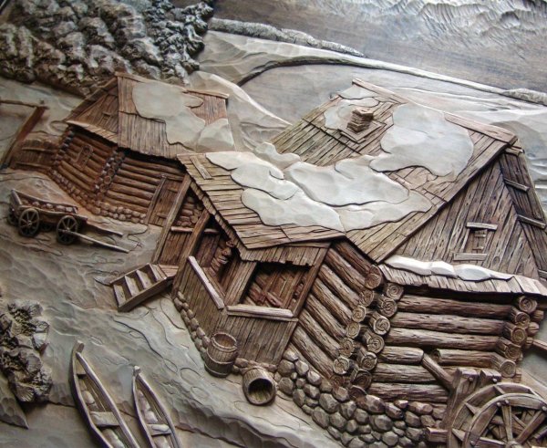 Дубовик резные картины