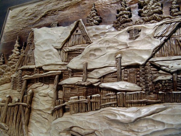 Дубовик резьба панно