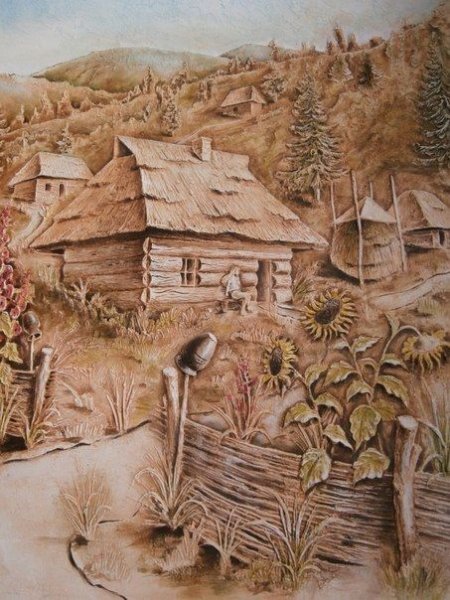 Резьба по дереву деревня