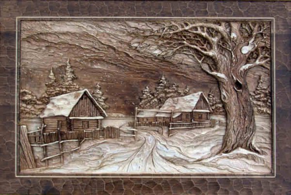 Резьба по дереву пейзажи