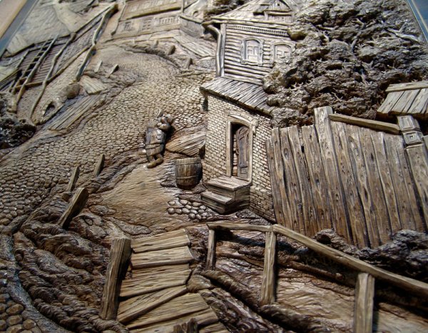 Резные картины Виктора Дубовика