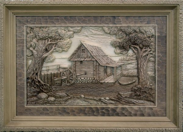 Резьба по дереву банька Виктора Дубовика