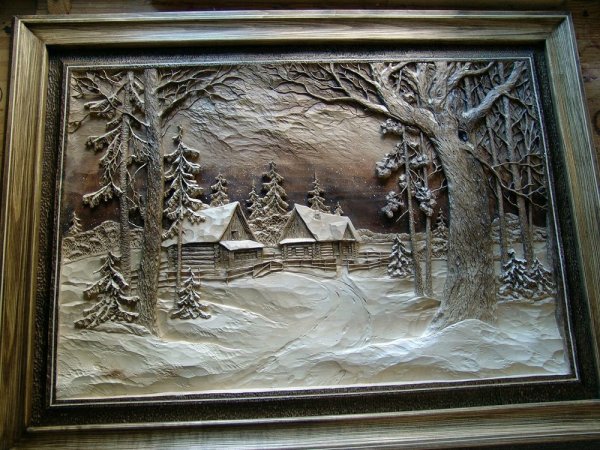 Резные картины Виктора Дубовика