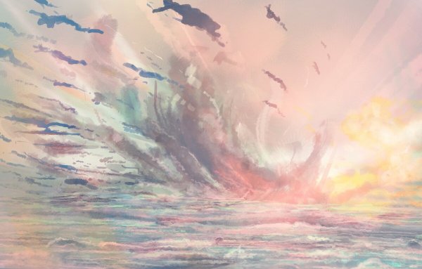 Море в пастельных тонах