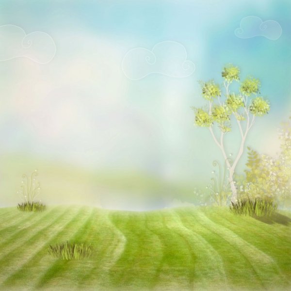 Летний пейзаж в светлых тонах