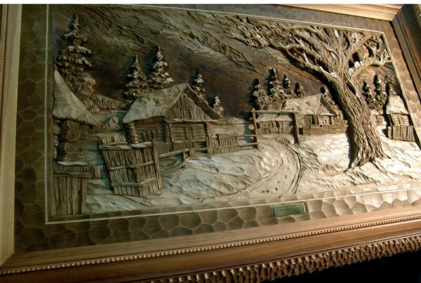 Резные картины Виктора Дубовика