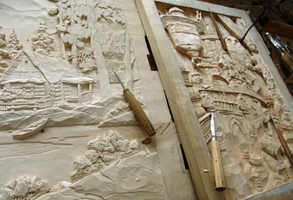 Резные картины Виктора Дубовика