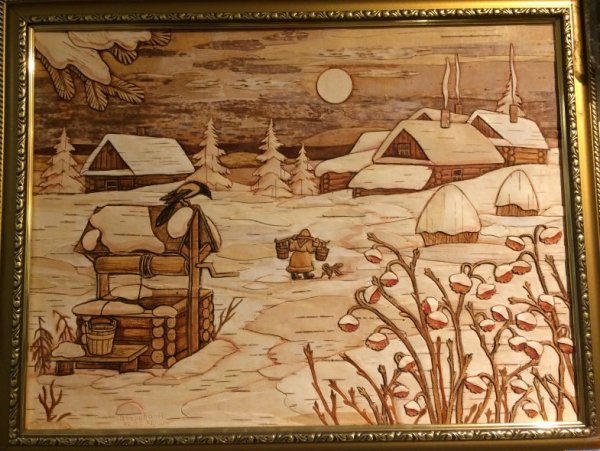 Виктор Александрович Яворский картины из бересты
