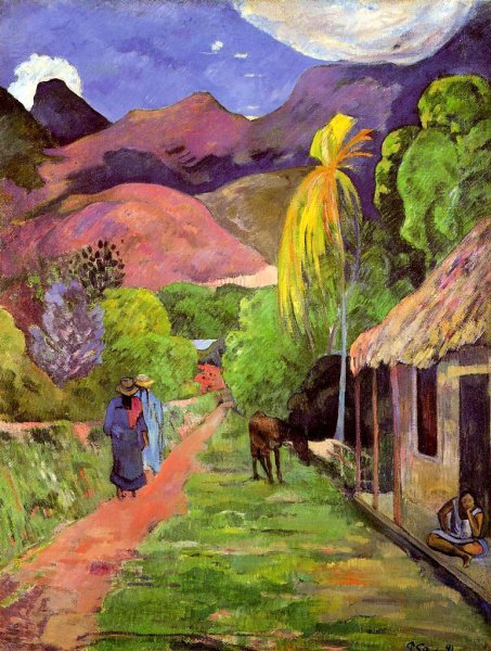 Гоген Поль - пейзаж в Ле Поулду 1890.