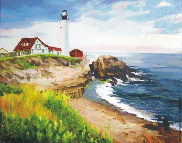 Картина маслом Маяк в Мержаново
