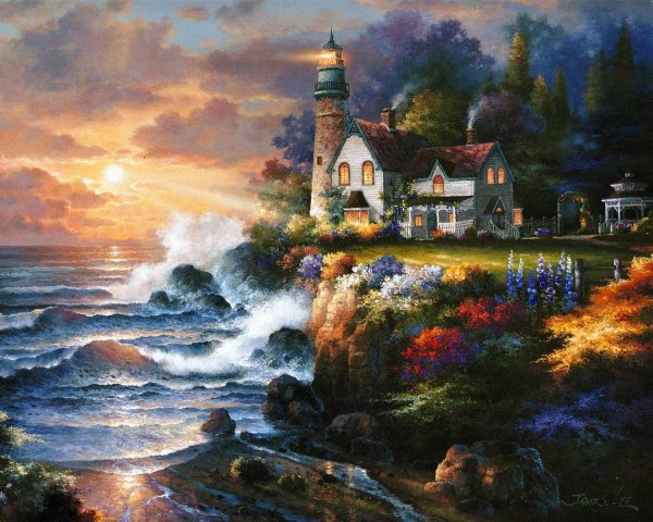 Картинки пейзаж живопись Джеймс ли (James Lee)