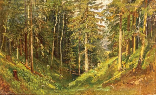 Иван Шишкин срубленное дерево 1875