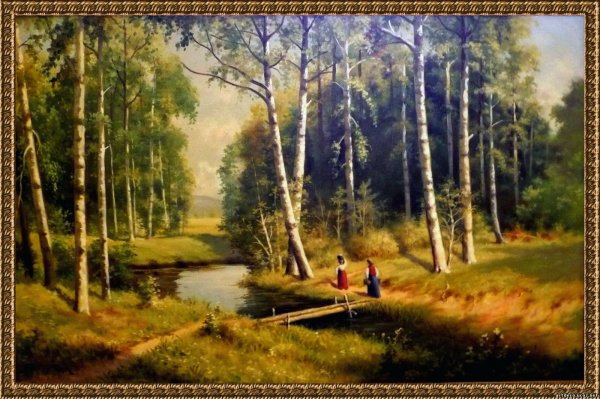 Иван Шишкин около дачи