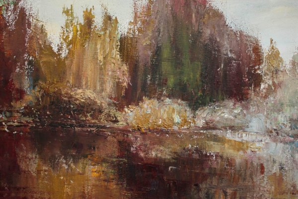 Живопись пастозная мастихином пейзаж