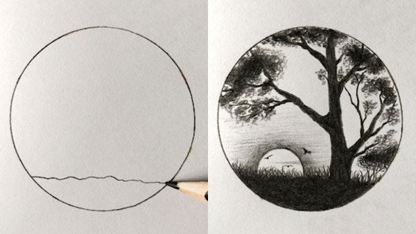 Красивые пейзажи в круге