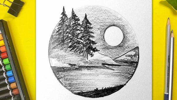 Горы карандашом