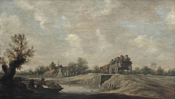 Ян Ван Гойен пейзаж с дубом