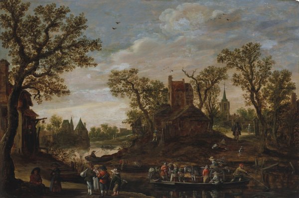 Ян Ван Гойен пейзаж с дубом