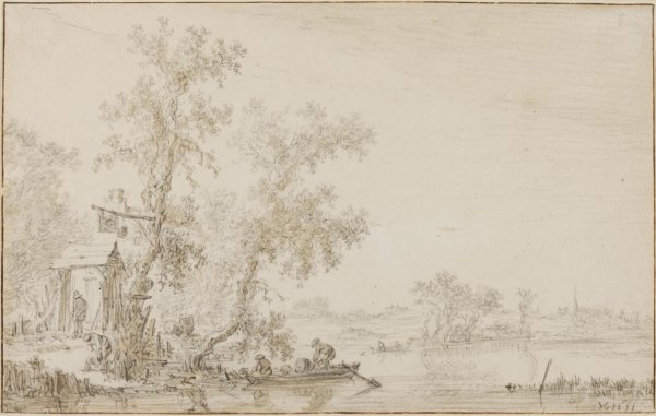 Зимний вид в окрестностях Гааги Гойен