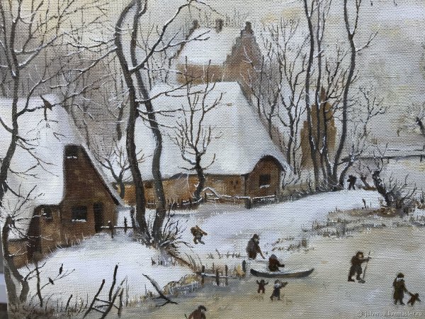 Питер брейгель старший. "Пейзаж с конькобежцами и ловушкой для птиц"