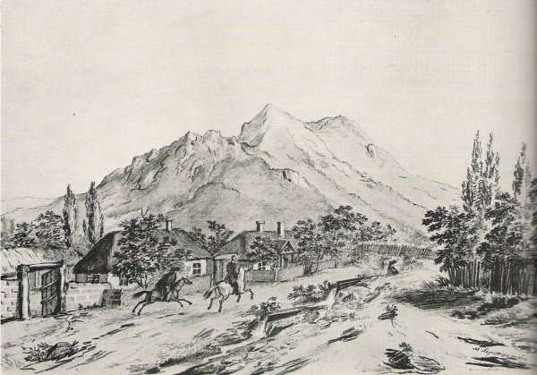 Картина Лермонтова вид Пятигорска