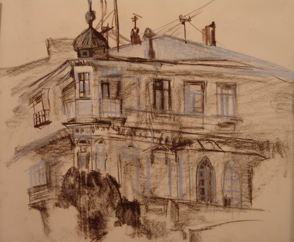 Пленэр акварель монастырь