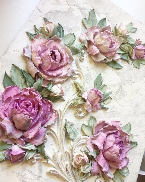 Скульптурная живопись розы