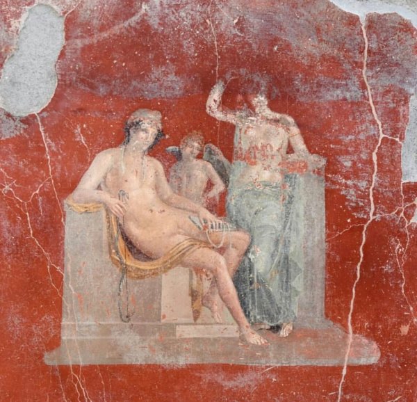 Фрески Помпеи Зевс и Леда