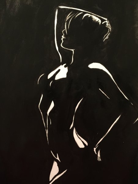 Черно белая картина девушка