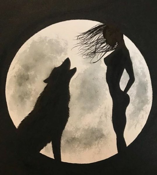 Волк Луна девушка