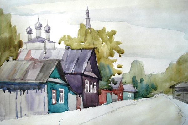 Пейзаж с архитектурой