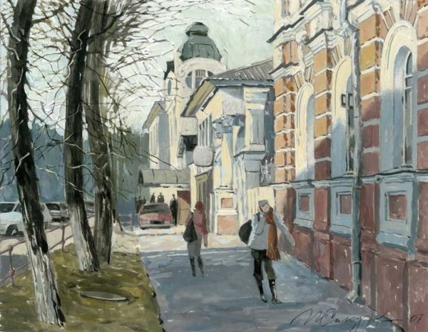 Городской пейзаж пленэр Этюд