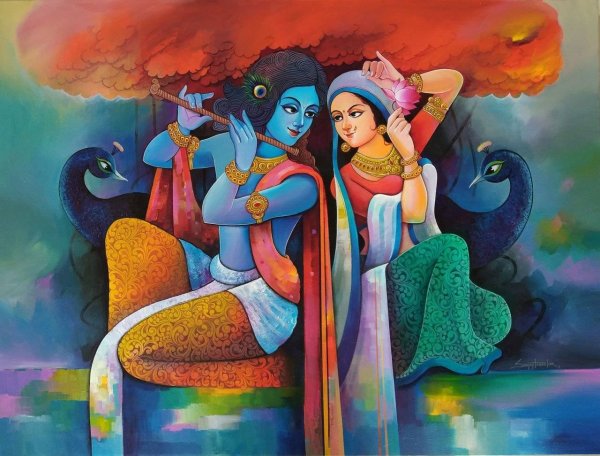 Радха и Кришна Art