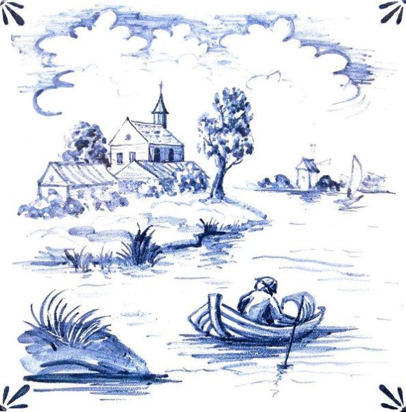 Зимняя Гжель