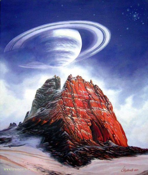 Космический пейзаж живопись Сергея Крайнева