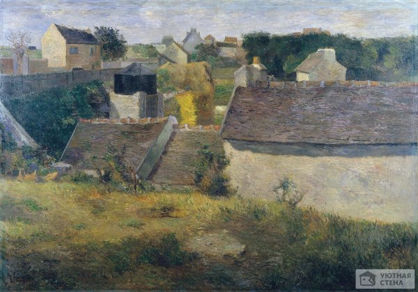 Гоген пейзаж Бретань 1888