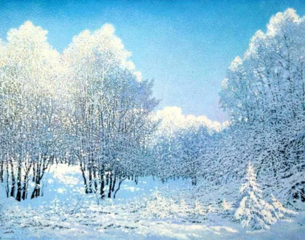 Художник Владимир Крылов зимний лес