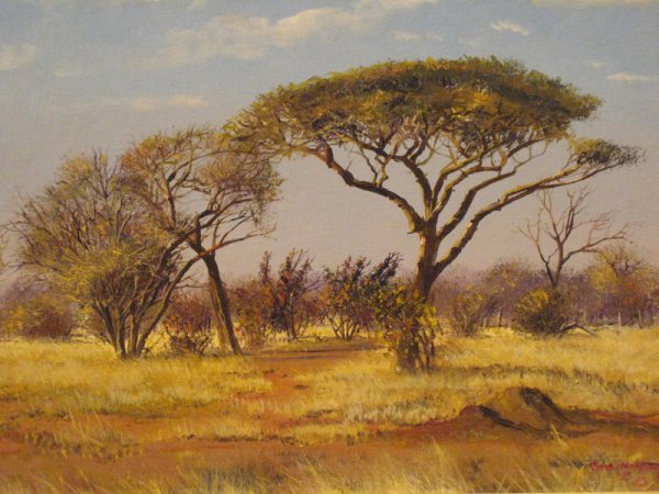 Пейзаж с жирафом