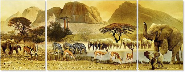 Нарисовать саванну