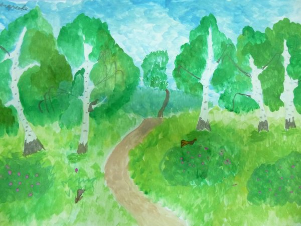 Пейзаж на тему Родина моя родная