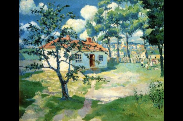 Картина Малевича летний пейзаж