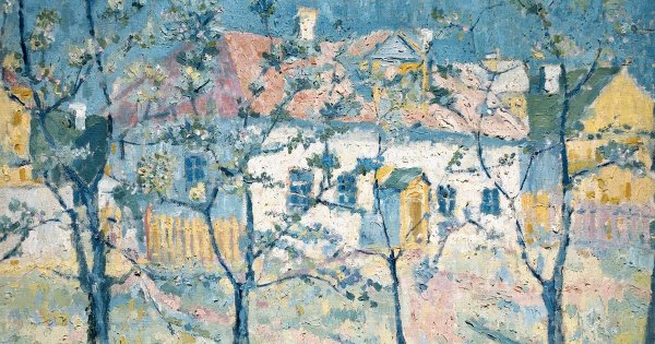 Весенний пейзаж Малевич