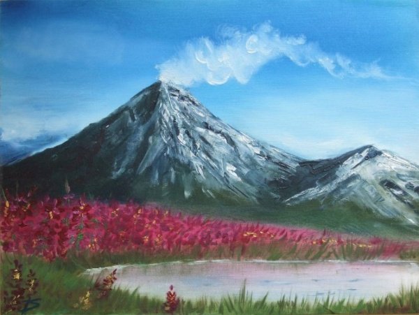 Картины художников пейзажистов Камчатки Ключевская