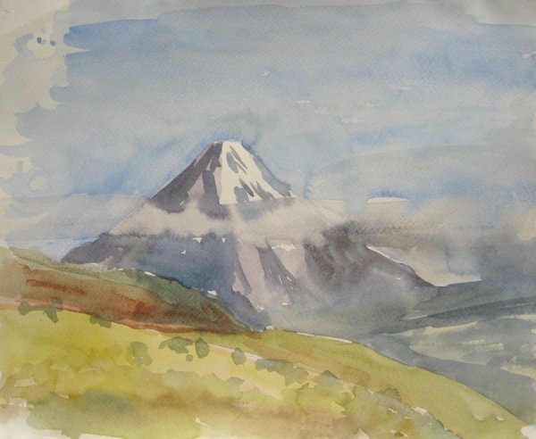 Вулкан Ключевской картины