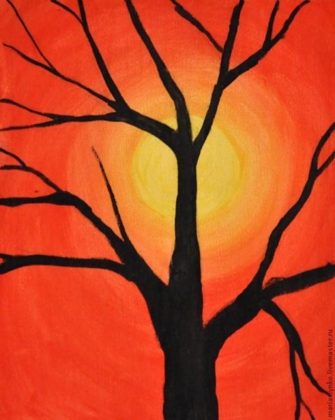 Пейзаж в теплых тонах