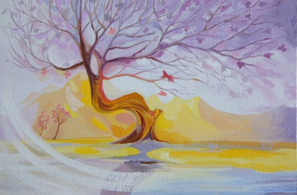 Осенний пейзаж акварелью для начинающих