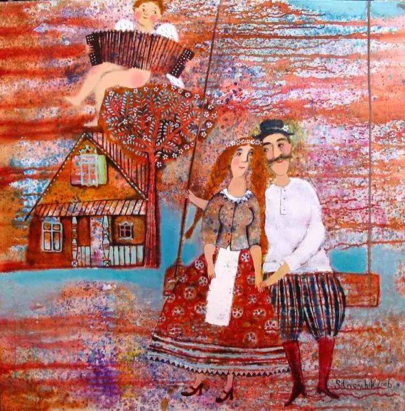 Картины Анны Силивончик деревенский