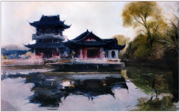 Китайская акварель Чен джуйян