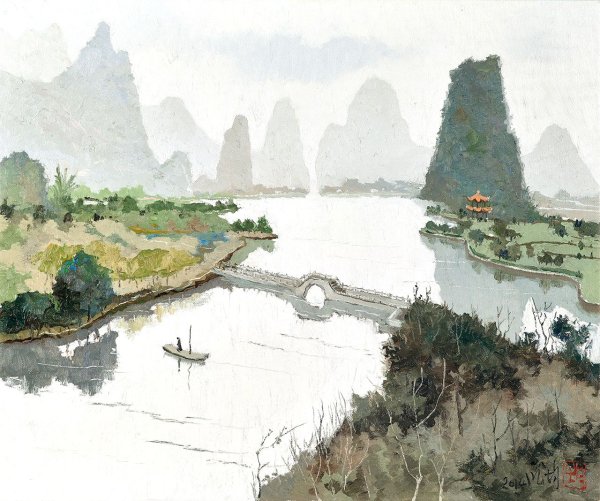 Китайская акварель Чен джуйян