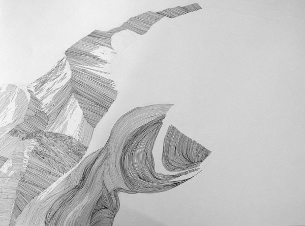 Горы карандашом штриховка